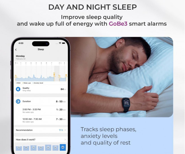 Фітнес-браслет HEALBE GoBe3 Purple